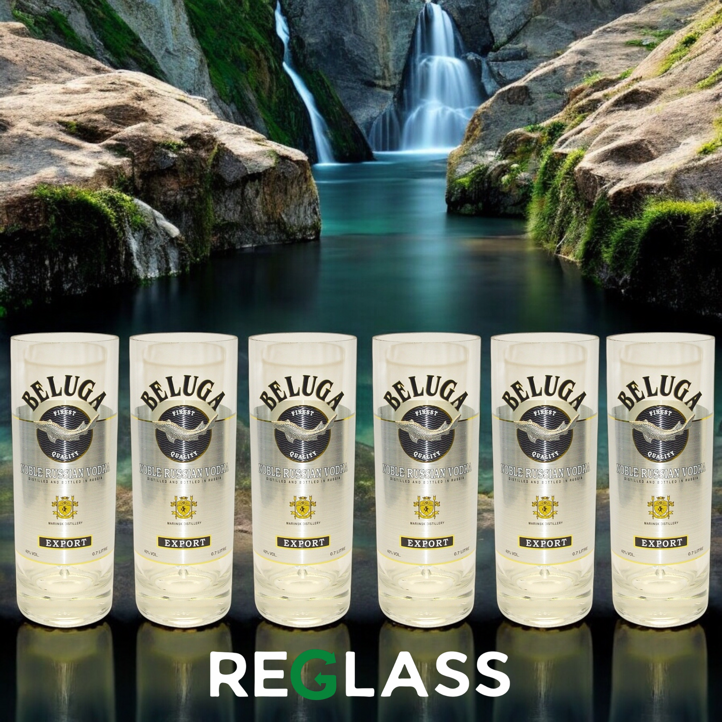 Beluga Vodka pohár kollekció 🦈 (6 db)
