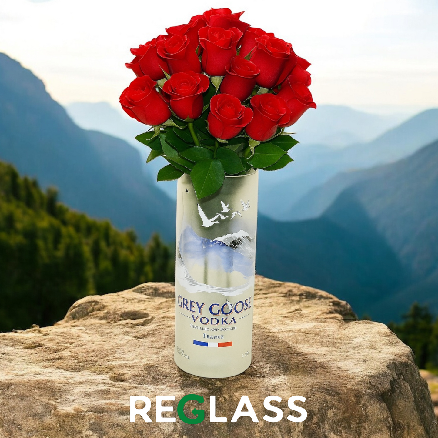 Grey Goose Vodka közepes váza 💐 (1,5 l)