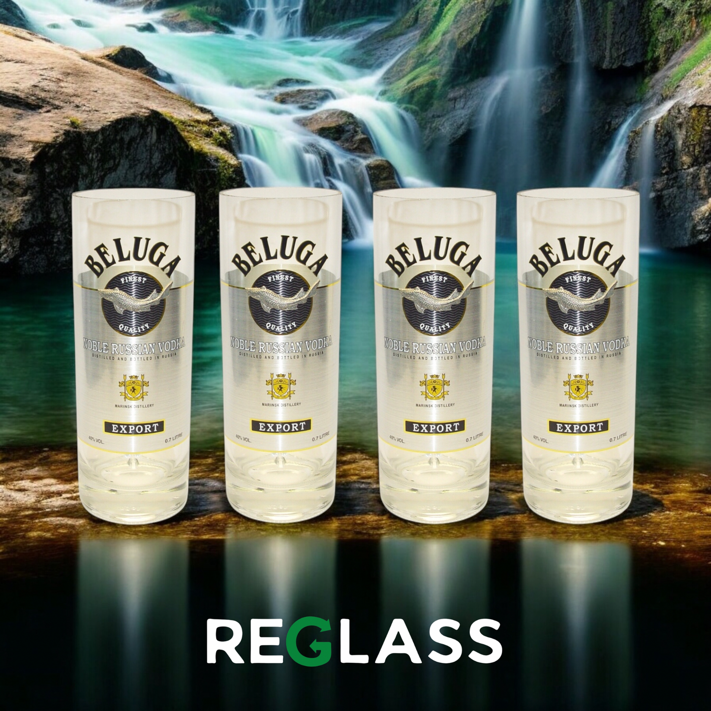 Beluga Vodka pohár kollekció 🦈 (4 db)