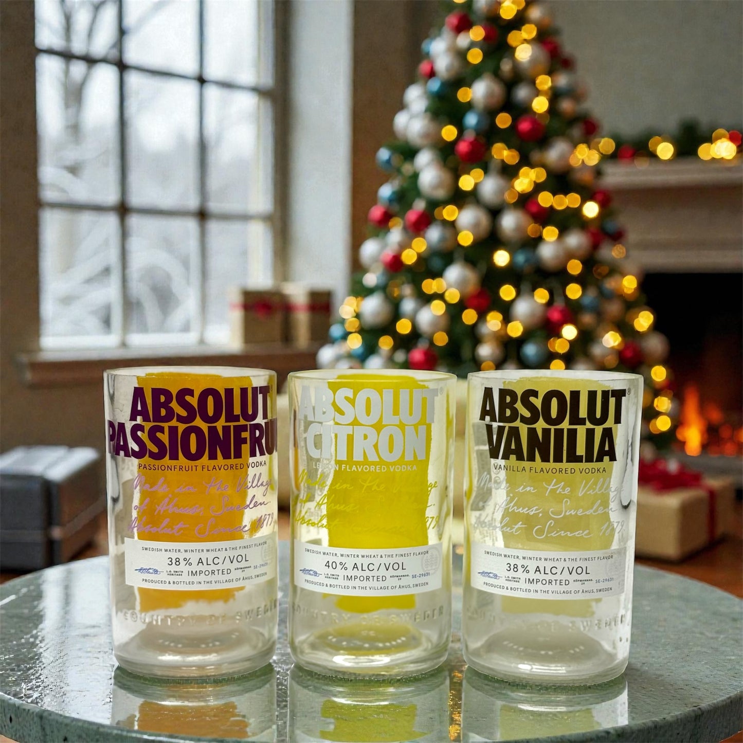 Absolut Vodkás pohár kollekció (3 db) 🧡💛🤍