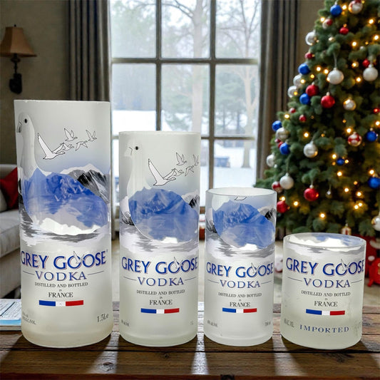 Grey Goose Vodka Family pack (2 db váza, 2 db pohár)🦢🦢🦢🦢