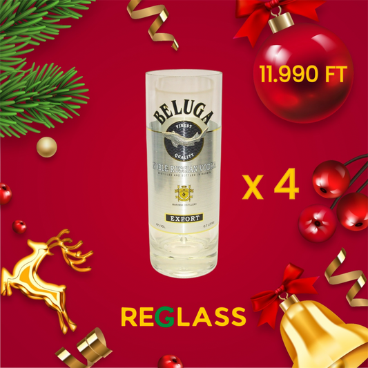 Beluga Vodka pohár kollekció 🦈 (4 db)
