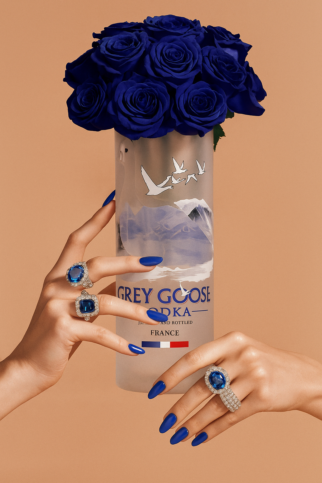 Grey Goose Vodka közepes váza 💐 (1,5 l)